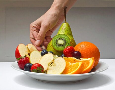hand pick up fruit 