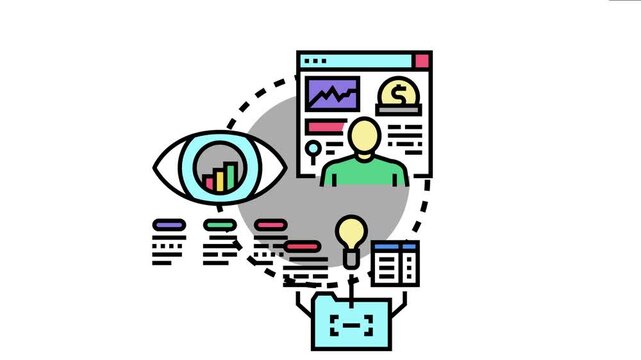 Business strategy discussion icon a team analyzing financial data, developing innovative ideas, and implementing new plans for successful project execution and company growth