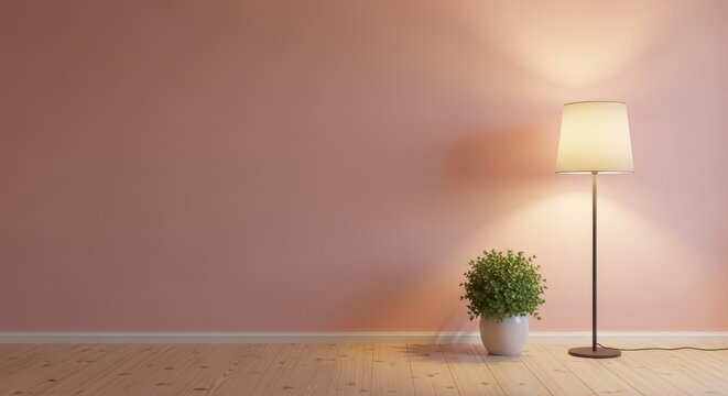 Interior room wall lamp mockup 