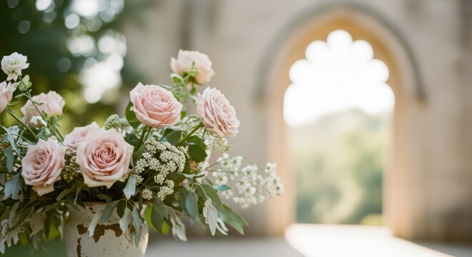 Wedding rose flower arrangement 