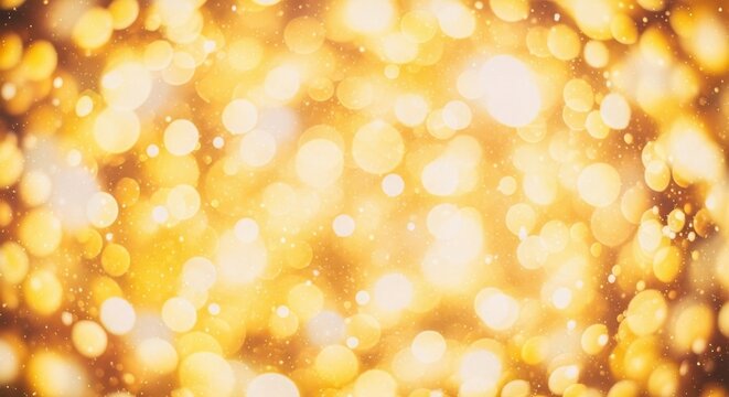 Golden bokeh glitter abstract background