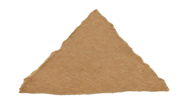 Torn Brown Paper Triangle Graphic Element