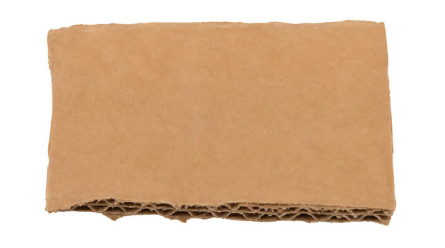 Brown Cardboard Paper Piece with Torn Edges