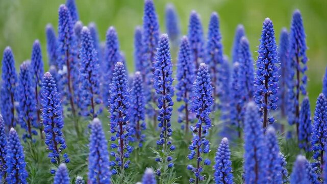 Gorgeous, fresh lavender field with long, tall stems.