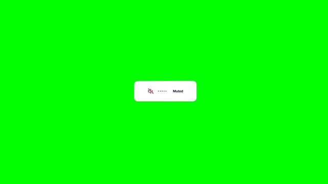 Audio volume sound toggle controller on green screen