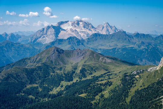 Marmolada &ndash; a mountain range in the Dolomites in Italy