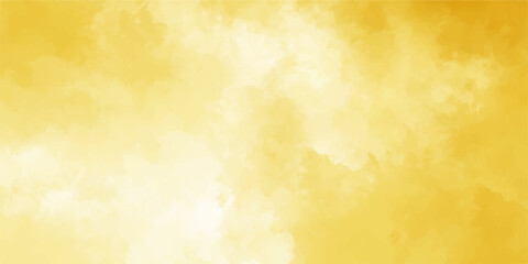 Obraz premium Warm golden yellow watercolor cloud texture background with glowing light and soft abstract depth