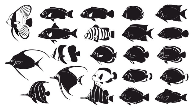 Vector Silhouettes of Animals Collection, Set of Wildlife Animal Shapes for Nature, Safari, Forest and Decorative Design