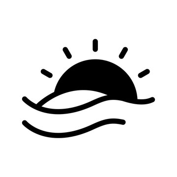 Sunset Icon Vector Symbol Design Illustration