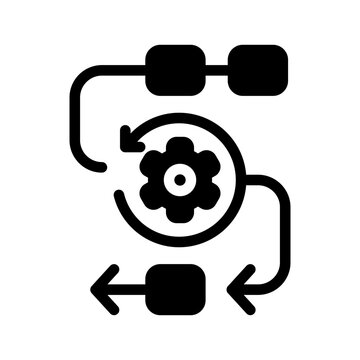 Workflow Automation Icon Vector Symbol Design Illustration