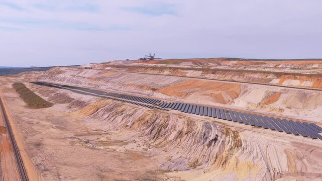 Bucket wheel excavator in german open pit lignite mine