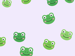 Obraz premium Happy Frog Character Pattern Baby Design