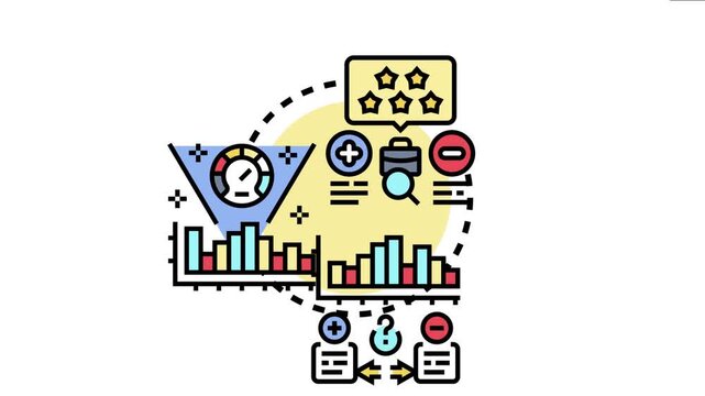 Business process benchmarking concept artwork strategic comparison, data analysis, performance evaluation, and continuous improvement for optimal organizational development