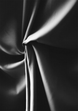 Large vector halftone fabric texture with a transparent background