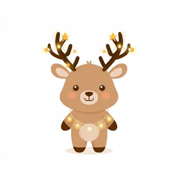 Magical Reindeer with Star Antlers
