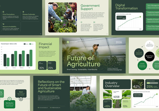 Modern Presentation Template with Agriculture, Agribusiness, Environmental & Sustainability Theme