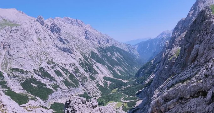 Alpine Reintal view from the Gatterl route near Zugspitze