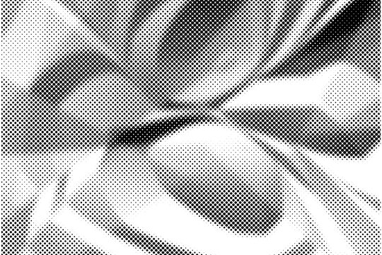 Abstract digital pattern resembling a blurred face with halftone texture