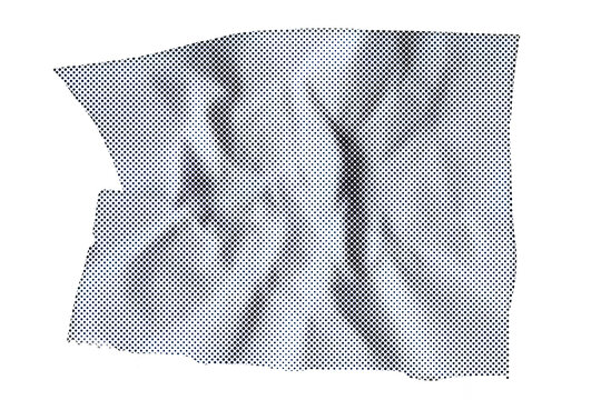 Abstract gray and white polka dot pattern on a soft textured fabric background