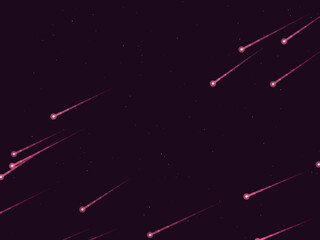 Dramatic Meteor Shower Starfield Vector Background © iushakovsky