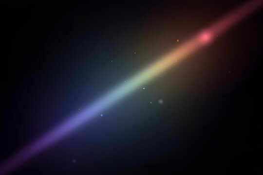Colorful Rainbow Light Beam on Dark Background &ndash; Abstract Neon Energy and Technology