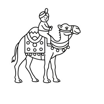 Man riding a camel