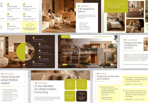 Real Estate Presentation Template for Property Developer Sales & Realtor Proposal Pitch Deck Layouts