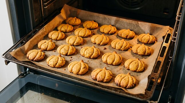 homemade cookies in a baking pan
