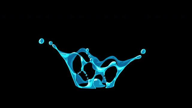 Water splash isolated on a transparent background