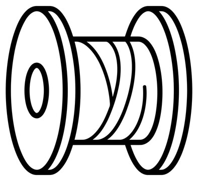 Spool of thread icon outline style