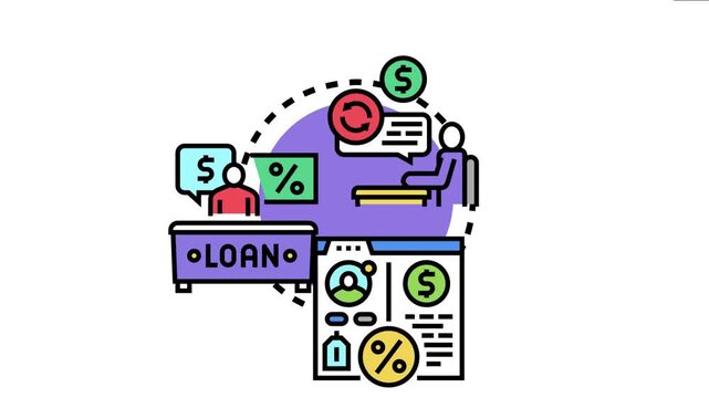 Business loan principal concept the process of financial funding, agreement, and repayment between a borrower and a financial institution