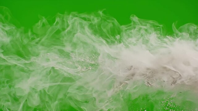 Realistic Wind Blown Dust and Fine Particle Sweep Moving Across Frame Isolated on Green Screen for Cinematic VFX and Commercial Video Editing