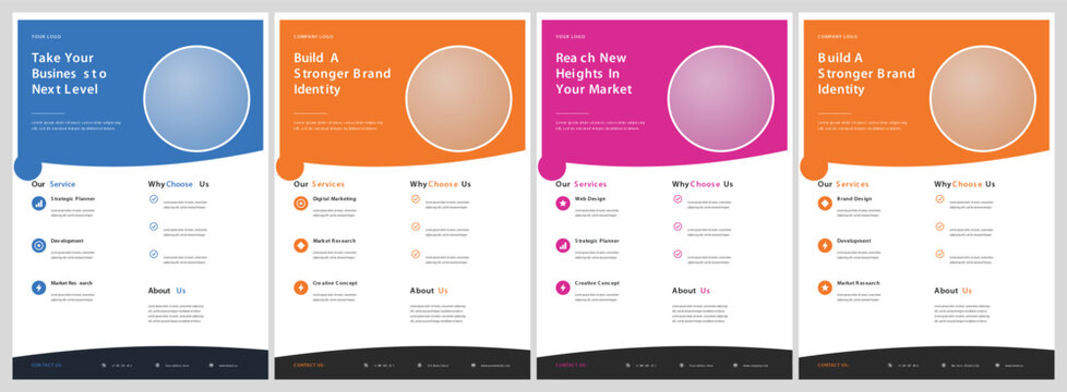 Professional Corporate Flyer Template Collection Featuring Modern Layouts for Business Branding and Marketing Communication Strategies
