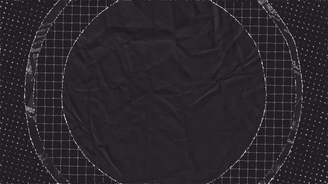 Abstract circular grid digital technology background animation.
