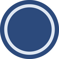 Fototapeta premium Circular ring label, navy flat vector graphic