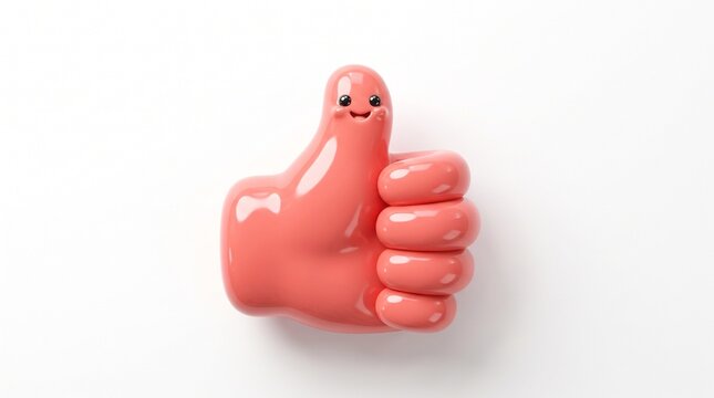 Cute cheerful cartoon thumbs-up character giving a positive gesture, with a playful expression and colorful child-friendly design, perfect for a fun educational poster.