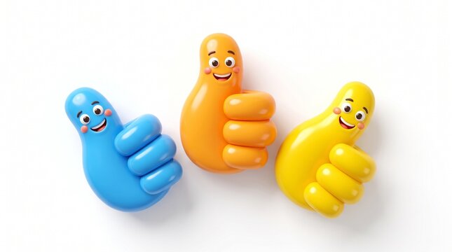 Cute cheerful cartoon thumbs-up character giving a positive gesture, with a playful expression and colorful child-friendly design, perfect for a fun educational poster.