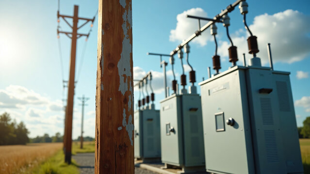 Rusted Pole Smart Grid Equipment Transition