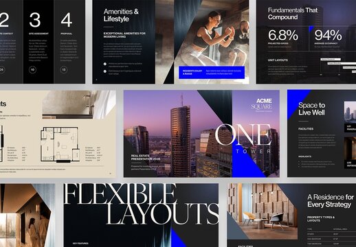 Real Estate Presentation Template for Property Developer Sales & Realtor Proposal Pitch Deck Layouts
