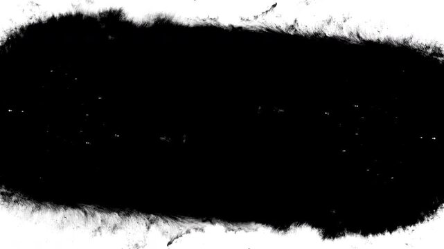 abstract background Black ink artistic flow splatter spots spills white paper beautiful reveal dripping streaks spread fluid ink alpha matte isolated watercolor ink drops transition real footage