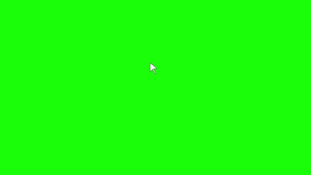 Mouse pointer cursor click press animation on transparent background. Interface cursor arrow icon pointer clicking minimalist circle line motion graphic