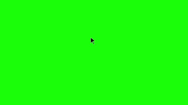 Mouse pointer cursor click press animation on transparent background. Interface cursor arrow icon pointer clicking minimalist circle line motion graphic