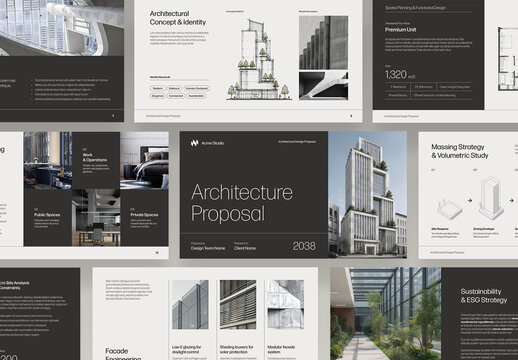 Architecture Presentation Template: Real Estate, Construction & Interior Design Proposal & Portfolio
