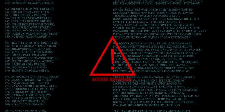 Cyber Security Access Revoked Alert Motion Graphics Video Overlay Effect