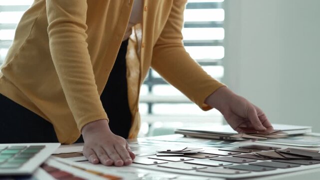 Architect could develop a concept for the design house in modern office.
