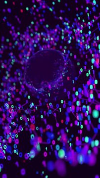 A looping 3D animation. An abstract animation on the topic of the technological process