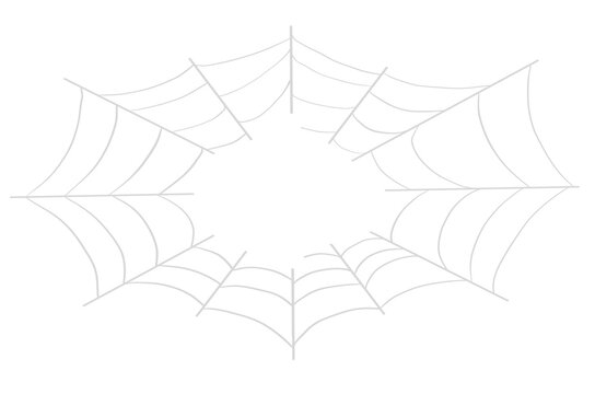 Broken spider web thread border frame
