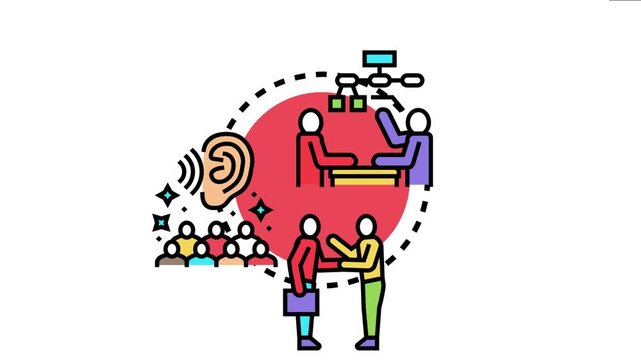 Professional people practicing good etiquette during a business discussion, demonstrating effective communication, active listening, and proper conduct in a meeting setting