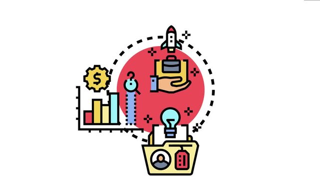 Business agility concept presenting adaptable tools and methods for developing innovation, managing strategy, analyzing metrics, and achieving successful project management in a dynamic environment