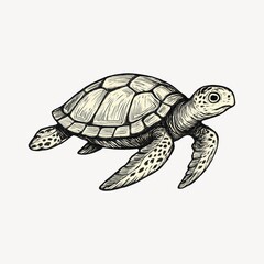 Fototapeta premium Intricate turtle illustration art